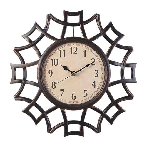 Horloge murale rétro design et décorative noire pour bureau - 2