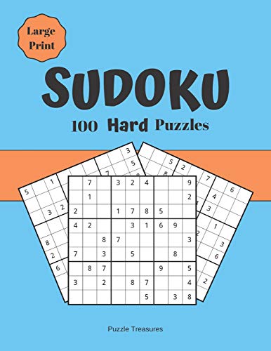Sudoku 100 Hard Large Print Puzzles: Advanced Challenging Brain Games Puzzle Notebook