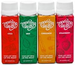 Morning Fresh Hangover Detox Cure and Liver Protection Drink - (ASSORTED Flavor, Size: 4 Bottles in 1 Box) boosts hydration with no sugar & no caffeine, its 100% natural & easy - to - carry -