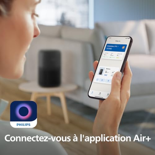 Purificateur d'air Philips série 900 HEPA NanoProtect + filtre à actif CADR 250m³h pour 65m² silencieux intelligent et économe en énergie AC095113 - vue 10