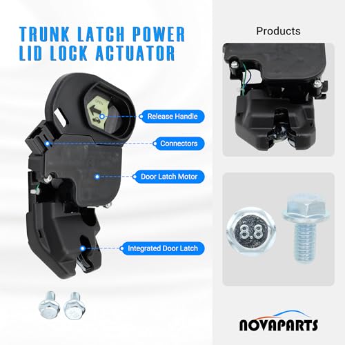 Image of NOVAPARTS Trunk Latch Power Lid Lock Actuator 74851-SDA-K02 for 2006-2007 Honda Accord 2004-2008 Acura TSX 74851SDAK02
