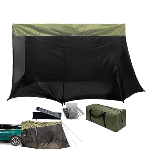 Tienda de campaña para automóvil, sombra impermeable anti-UV, 126 x 78 x 76.7 pulgadas, resistente al viento, portátil, SUV, para vehículo, senderismo, viajes, , actividades al aire libre