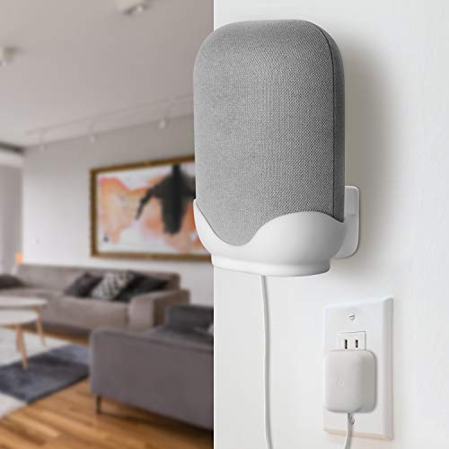 Fixation murale Google Nest Audio support transparent avec passe câble intégré modèle JG02