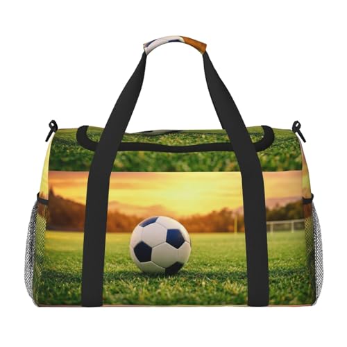 Sacs de week-end imprimés football Noir en Taille unique pour voyage femme