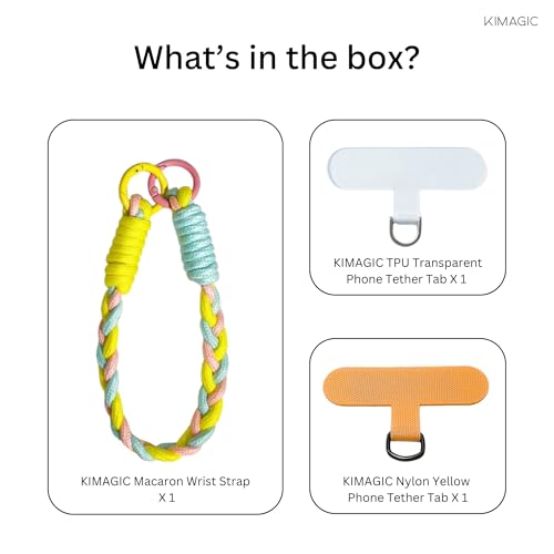 Image of KIMAGIC Korean Dopamine Phone Wrist Strap - Handmade Thickened Phone Lanyard, Anti-Drop Hands-Free Charm