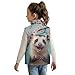 Frymappies Girls Opossum Fleece Vest Size 7-8 Kids Cherry Blossoms Full Zipper Sleeveless Jackets Cute Stand-up Collar Winter Vests Little Girls Fashion Lightweight Warm Outerwear Coat
