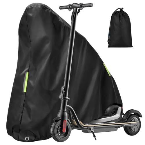 SKJJM Funda para Patinete Eléctrico, 130x115 CM, Oxford 210 Funda Patinete eléctrico Exterior Impermeable con Agujeros de Bloqueo y Bolsa, Toldo Cubierta Patinete Lluvia Antipolvo, Pare Exteriores