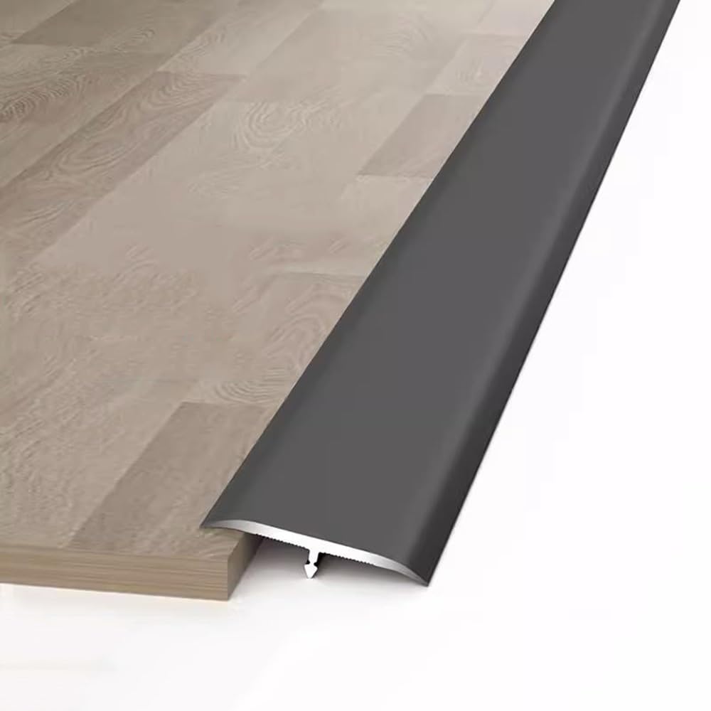 HCZION Tira De Transición Para Suelo 90cm Perfil De Transición Moldura En T, Tira De Transición De Piso In Aluminio, Perfil De Suelo 33mm Para Alfombra/Laminado (Color : Grey-w 33mm, Size : W 33mm-