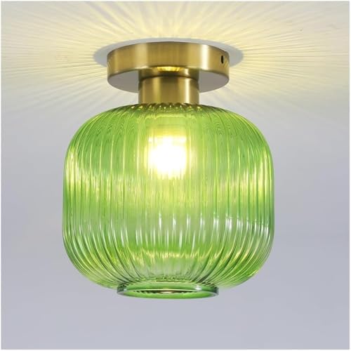 Lustre semi-encastré doré moderne de 30 cm avec verre fumé gris pour plafond