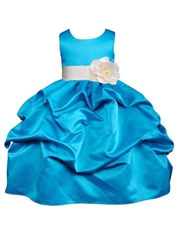 Pink-Promise-Turquoise-Blue-Satin-Pick-Up-Wedding-Flower-Girl-Bridesmaid-Dress-with-Bow-TurquoiseIvory-12