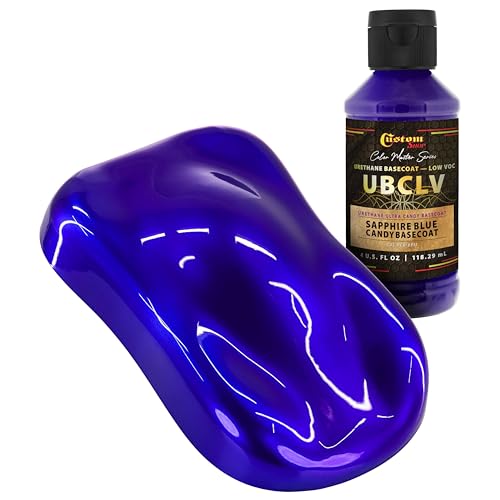 Custom Shop Urethane Ultra Candy Basecoat Paint, Sapphire Blue - 4oz