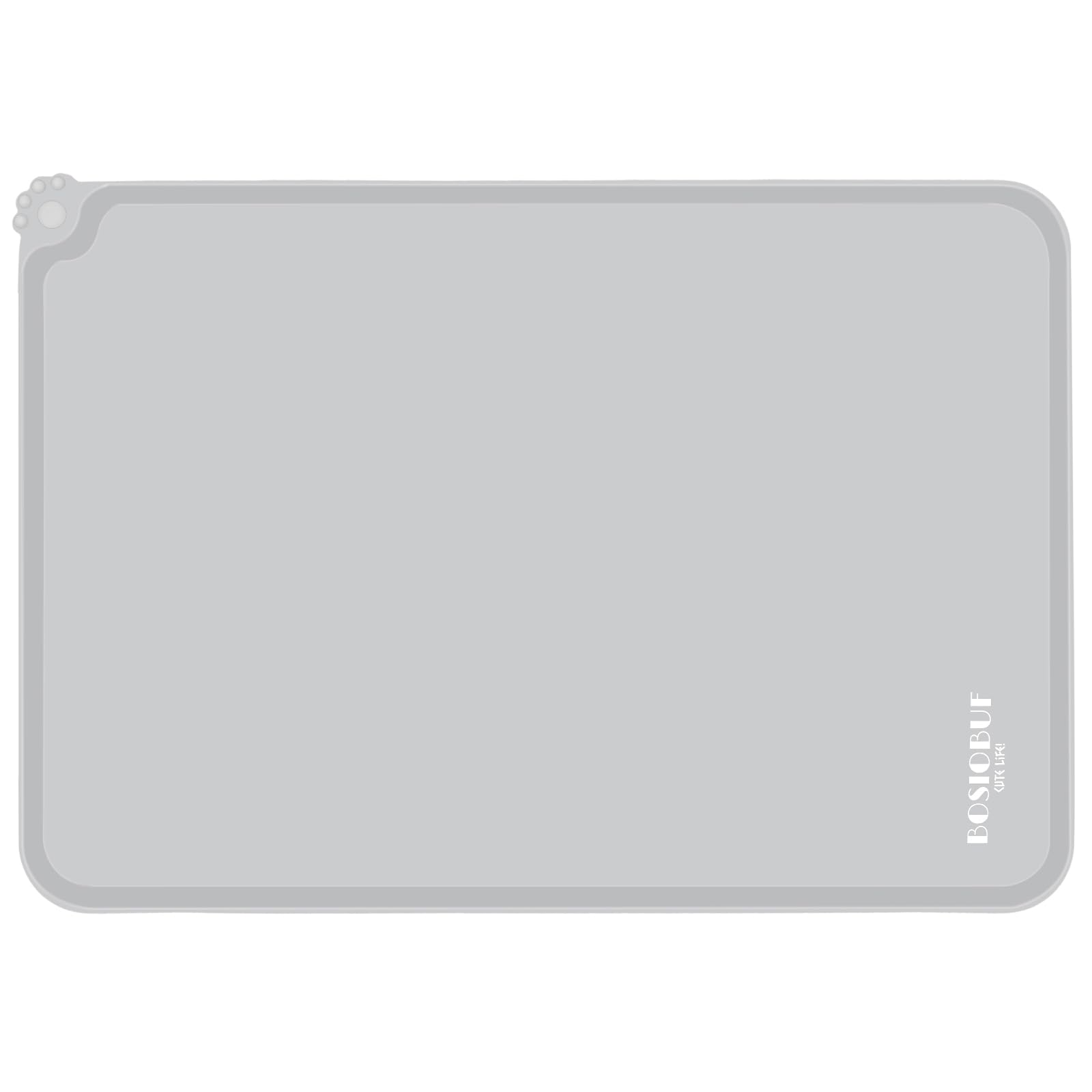 BOSIOBUF Pet Feeding Mat for Dogs and Cats, Waterproof Silicone Mat with Raised Edges, Non-Slip Design for Bowls, Easy to Clean (21.6x15, Gray) (B0CPTGDCMZ) Amazon Price History, Amazon Price Tracker