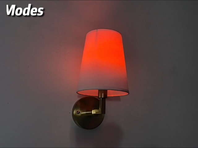 Image of Wall Sconces Battery Operated Set of Two,Wireless Rechargeable Wall Sconce 7 Color RGB USB Up to 50 Hours Use Time,Not Hardwired Battery Operated Wall Lights for Bedroom Living Room, Brass