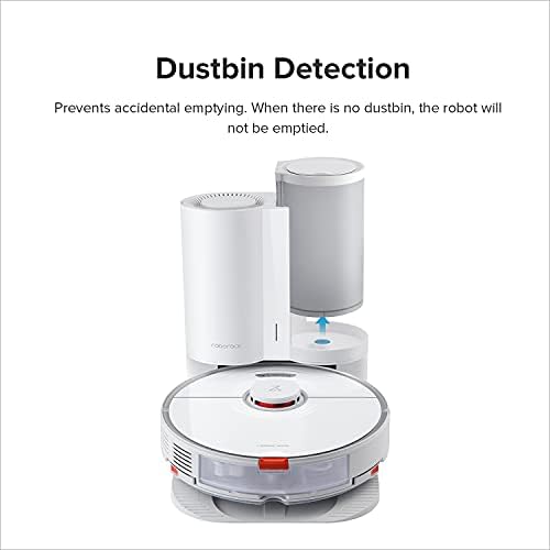 Roborock Auto-Empty Dock, Automatic Dust Collection, 3L Dust Bag Holds up to 60 Days of Dust, App-Controlled, Suitable for Roborock S7, S7 MaxV Robot Vacuum, White