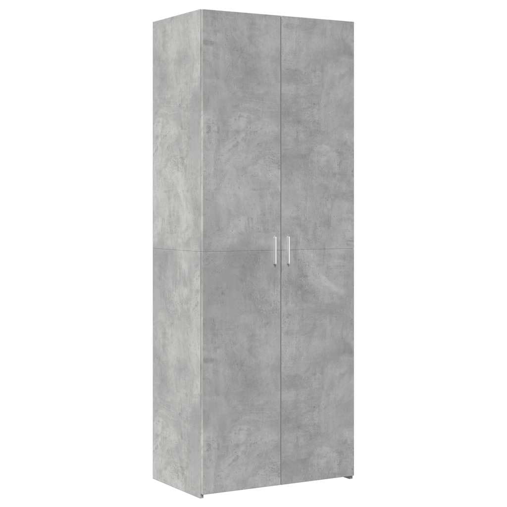vidaXL Aparador Alto Madera de ingeniería Gris hormigón 70x42,5x185 cm