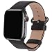 Fullmosa Compatible Apple Watch Band 42mm 44mm 40mm 38mm Leather Compatible iWatch Band/Strap Compatible Apple Watch Series 5 4 3 2 1, 42mm 44mm Space Grey + Gunmetal Buckle
