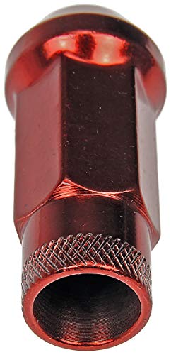 Image of Dorman 713-385E Red Open End Knurled Wheel Nuts Compatible with Select Models, 20 Pack