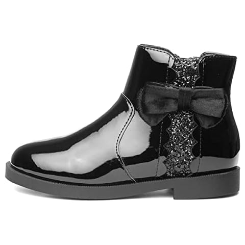 Walkright Girls Black Patent Ankle Boot - Size 12 Child UK - Black Cover