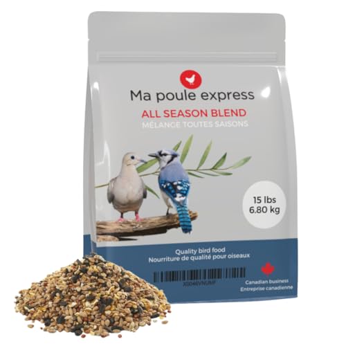 Ma Poule Express All Season Wild Bird Food Blend, Wild Bird Seed Mix, 7KG (15lbs) Bag
