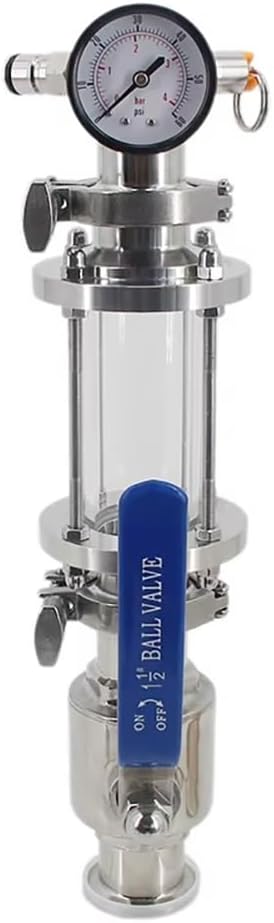 1.5" Tri Clamp Dry Hopper With Pressure Gauge – Oxygen-Free Pressure Fermenter for Homebrew Beer, Wine & Kombucha