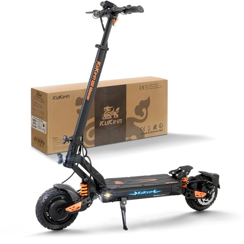 Kukirin E Scooter,Elektro Elektroroller Erwachsene Elektroscooter,E Roller Offroad,Elektro Scooter Roller,Patinete electrico,70 Km Reichweite,120 KG Tragkraft - G2 Master
