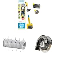 GLORIA MultiBrush li-on – Rasenpflege Set | Akku Reinigungsbürste mit Rasenlüfter & Rasenkantenschneider | Moosentfernung, Kanten schneiden | Kompatibel mit BOSCH 18V Akku (nicht enthalten)