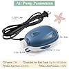 Dirvin 2W 2.5W Silent Aquarium Air Pump -Dual Motor 45GPH/70GPH Small Oxygen Pump, Adjustable Aquarium Aerator with Accessories for Up to 80 Gallon Fish Tank #2