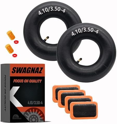 4.10/3.50-4 Tire Tube 410/350-4 Inner Tube for 10 inch Tires Garden Cart Wheelbarrow Trolleys Trailers Push Flatbed Unicycles Lawnmowers Trucks