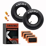 4.10/3.50-4 Tire Tube 410/350-4 Inner Tube for 10 inch Tires Garden Cart Wheelbarrow Trolleys Trailers Push Flatbed Unicycles Lawnmowers Trucks 2 Packs