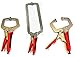3pc Locking Vise C-Clamp Pliers Flex Pads Hand Tool Welding