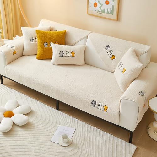 Bobomon Sofa überzug Couch überwurf Sofabezug Ecksofa 1 2 3 4 Sitzer Couch Cover L-Form Abdeckung rutschfeste Sofadecke für Haustiere