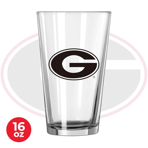 Image of Logo Brands NCAA 16 oz Pint Glass - Durable Glass With Bold Team Color- Chip-Resistant Rim Drinkware For Fans, Tailgates, Home Bars & Everyday Use