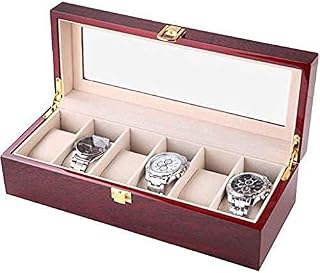 HZH Uhr Aufbewahrungsbox Display Armreif Kissen Geburtstagsgeschenk Schmuck Schmuck Einfache Retro-Glasplatte ALS High-End-Aufbewahrungsbox