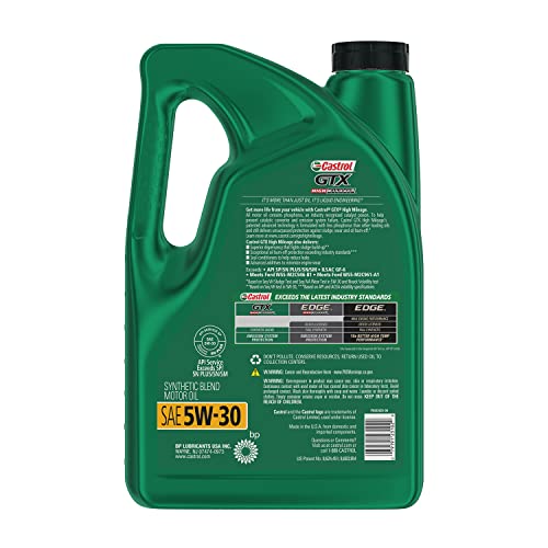 Castrol 03102 Gtx High Mileage 5W-30 Motor Oil - 5 Quart #TOP3