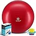 KESSER® Gymnastikball mit Luftpumpe Pumpe - Dicker Yogaball 65cm BPA-Frei | Sitzball Büro Anti-Burst als Fitness Yoga Core Büro-Stuhl als Fitness Kleingeräte, Balance Stuhl Gym-Home-Büro, Rot