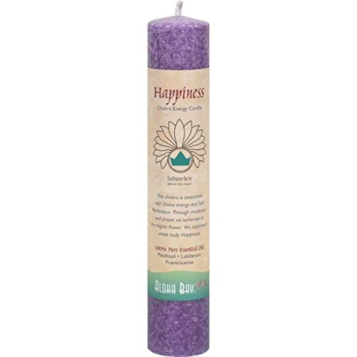 Aloha Bay Chakra Pillar Candle Happiness Violet 1 Candle #TOP9