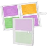 Bercoor 2 Pack 3 x 5 Index Cards Holders, Holds 400 Pieces Cards, Plastic Sleeves Indexcard Booklet Folder for...