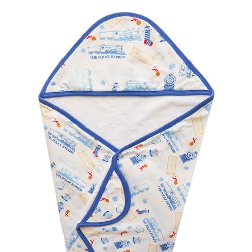 Image of Copper Pearl Hooded Bath Towels Premium Knit /Terry Cloth Baby Towels with Hood, Pockets, and Cool Designs - Great to Gift and Make Bath Time Fun - Baby Bath Towel, The Polar Express