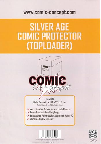 Comic Concept 10x Silver Size Comic Protector Toploader