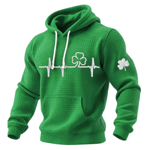 Sweat à capuche en polaire irlandais St Day chaud pour hommes