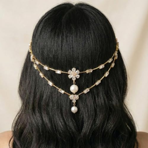 Image of Tiara for Women Stylish Rhinestone Crown Hair Accessory Bridal Princess Crystal Headpiece for Wedding Party Prom Birthday Bride Hair Jewelry Girls Fashion Crown