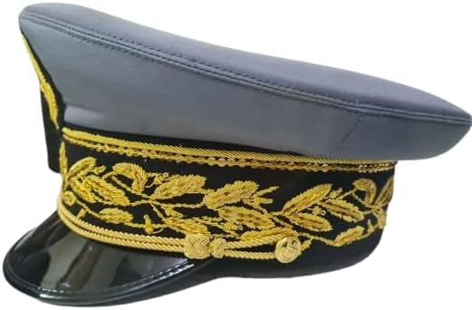 French Merchant Navy Visor Cap Reproduction Hand Embroidered