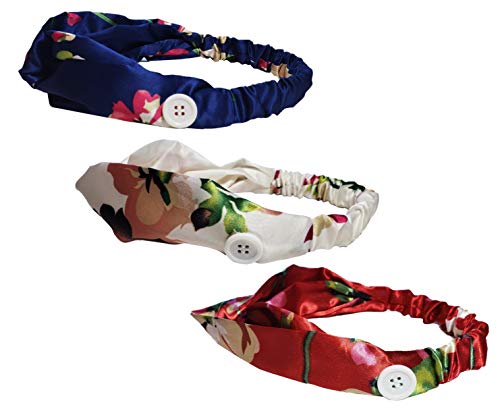 Sove Essentials | 6 Pack Of Headbands With Buttons For Women- For Face Masks And Covers - Ear Saver Prevents Ear Irritation- Chiffon Hair Accessories For Nurses And Doctors. (6 Pack) #TOP5