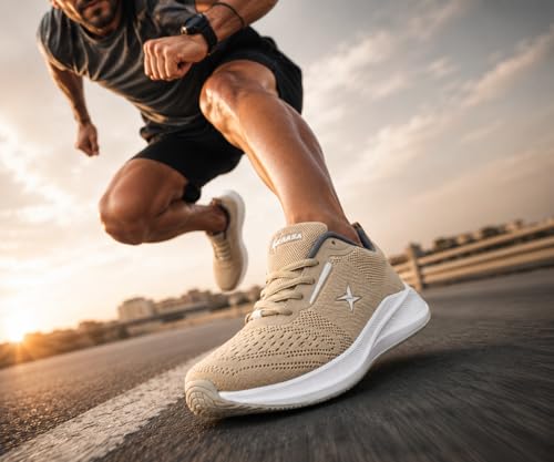 Image of Kraasa Men's Running Shoes | Breathable Mesh Upper | Lightweight Phylon Sole | Cushioned EVA Insole | Comfortable Sports & Casual Sneakers for Gym, Walking & Daily Use