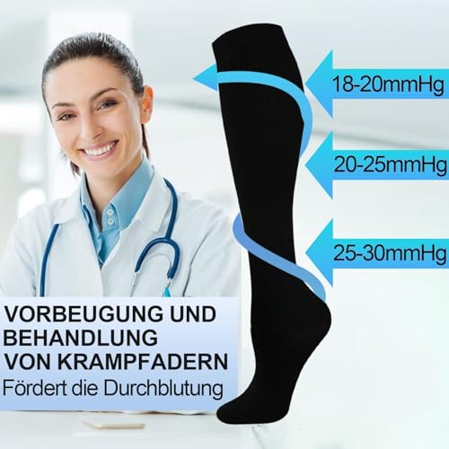 Campsnail Kompressionsstrümpfe Damen und Herren Stützstrümpfe Kompressionssocken für Flug Sport Reisen Laufen