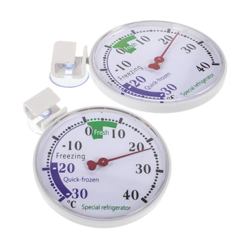 SOLUSTRE 2Pcs Compact Freezer Thermometers Portable Temperature Monitors for Home Shop Refrigerator Gauges for Refrigerators Freezers
