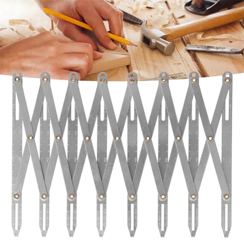 Tainrunse Center Finder, 12 Point Center Finder Tool Accurate Measurements, Woodworking Center Finder Marking Tools Precision Layout Tool for Equal Spacing, Ergonomic Center Marking Tool, 7 Point-1pc - Image 8