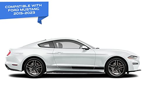 Rocker Side Stripes Decals Stickers Graphics Compatible With Ford Mustang All Generations (182B) #TOP2