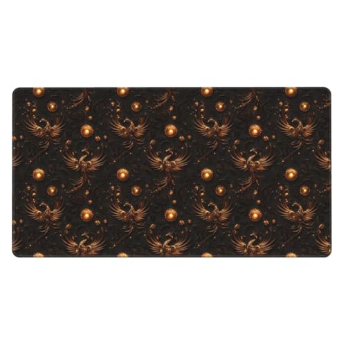Tapis de souris de jeu oiseau punk vapeur XL antidérapant pour bureau