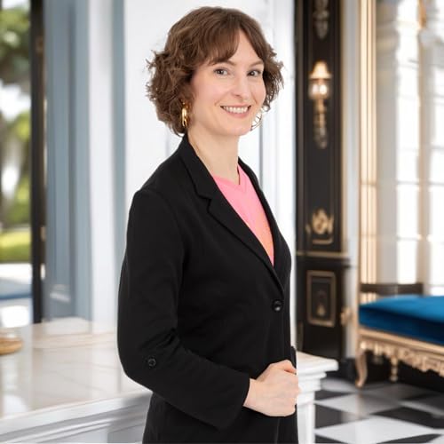 Womens Blazer Jackets for Women with Rolled up Sleeves, Viscose from Bamboo (US, Alpha, Small, Regular, Regular, Black)2